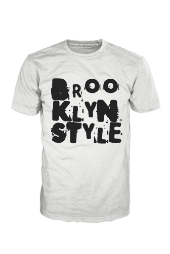 Brooklyn Style Unlimited Logo Black on White Tshirt BSORIGINAL